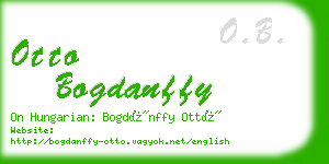 otto bogdanffy business card